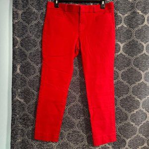 Banana Republic women's 8 "sloan" red crop professional work pants/slacks